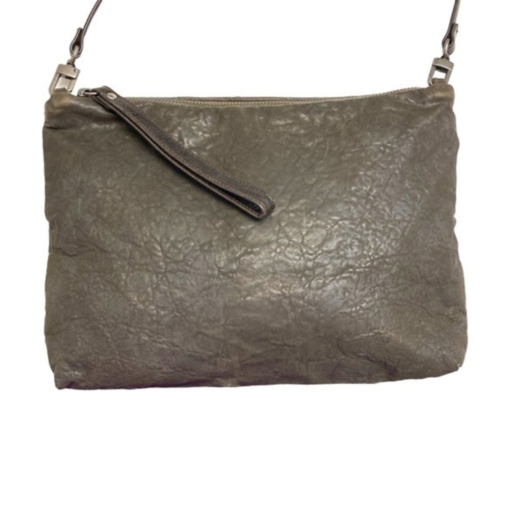 Rough and tumble dark gray crossbody bag convertible wristlet clutch